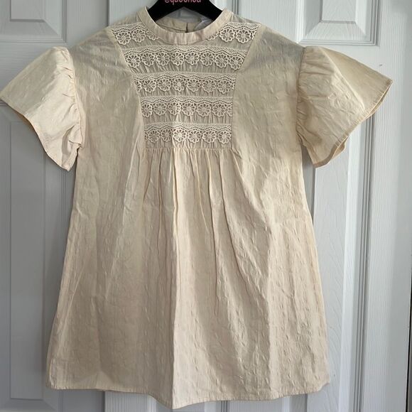 Zara Other - Zara Girl embroidery front ruffle sleeve cotton dress